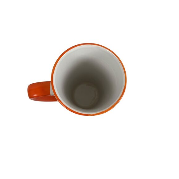 White Castle Blue & Orange Ceramic Coffee Mug 6” Tall - Picture 3 of 4